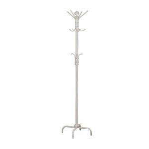 19" x 19" x 70" White Metal Coat Rack
