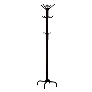19" x 19" x 70" Black Metal Coat Rack