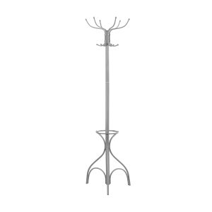 18" x 18" x 70" Silver Metal Coat Rack
