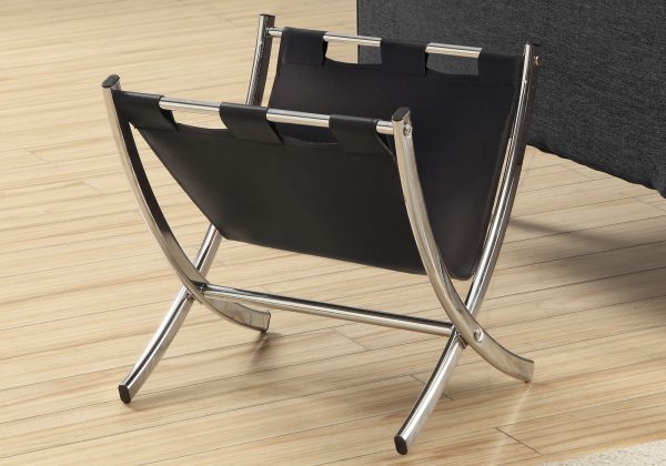 17.75" x 15" x 14.5" Black Metal  Magazine Rack - Image 2