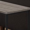 11.75" x 23.75" x 22" Dark Taupe Black Mdf Metal  Accent Table - Image 2