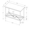 11.75" x 23.75" x 22" Dark Taupe Black Mdf Metal  Accent Table - Image 3