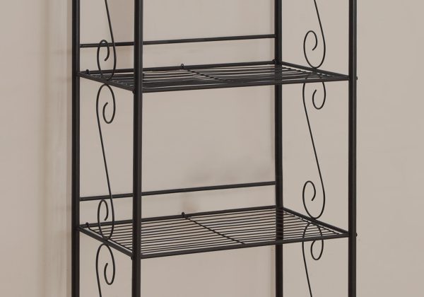 15.25" x 22" x 70" Brown Metal Shelf  Bookcase - Image 2