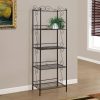 15.25" x 22" x 70" Brown Metal Shelf  Bookcase - Image 5