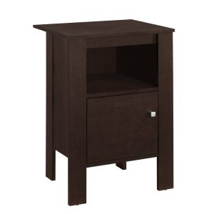 14" x 17.25" x 24.25" Espresso Night Stand With Storage
