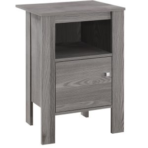 14" x 17.25" x 24.25" Grey Particle Board Storage  Accent Table