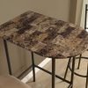 23.75" x 35.5" x 41" Cappuccino Mdf Metal  Home Bar - Image 2