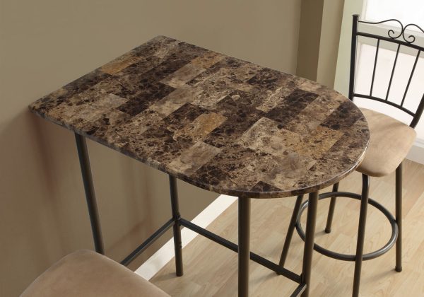 23.75" x 35.5" x 41" Cappuccino Mdf Metal  Home Bar - Image 2