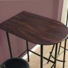 23.75" x 35.5" x 41" Cappuccino Black Mdf Metal  Home Bar - Image 2