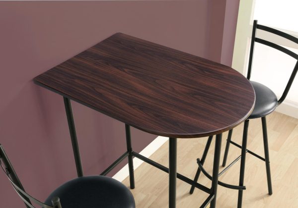 23.75" x 35.5" x 41" Cappuccino Black Mdf Metal  Home Bar - Image 2