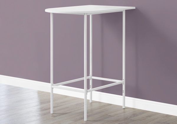 23.75" x 35.5" x 41" White Mdf Metal  Home Bar - Image 2