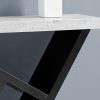 11.5" x 35.5" x 34" Black Grey Finish Hollow Core Accent Table - Image 2