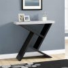 11.5" x 35.5" x 34" Black Grey Finish Hollow Core Accent Table - Image 5