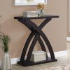 11.5" x 31.25" x 34" Cappuccino Finish Hollow Core Accent Table - Image 5