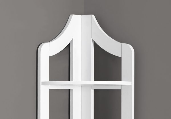 White Corner Accent Shelf  Bookcase - Image 2