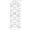 White Corner Accent Shelf  Bookcase - Image 3
