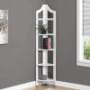 White Corner Accent Shelf  Bookcase - Image 5