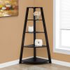 Noir Black  Bookcase Corner Accent Shelf