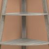 24.25" x 34.25" x 60" Dark Taupe  Black  Particle Board  Bookcase Corner Accent Shelf - Image 3
