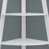 White Bookcase Corner Accent Shelf - Image 3