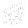 11.5" x 47.25" x 32" Grey Hollow Core Particle Board  Accent Table  Hall Console - Image 3