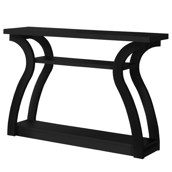 11.5" x 47.25" x 32" Black Hollow Core Particle Board  Accent Table Hall Console - Image 2