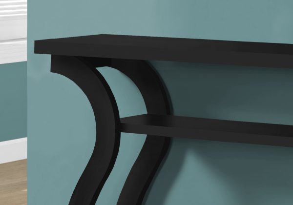 11.5" x 47.25" x 32" Black Hollow Core Particle Board  Accent Table Hall Console - Image 3