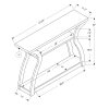 11.5" x 47.25" x 32" Black Hollow Core Particle Board  Accent Table Hall Console - Image 4
