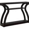 11.5" x 47.25" x 32" Cappuccino Hollow Core Particle Board  Accent Table Hall Console - Image 2