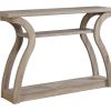 11.5" x 47.25" x 32" Dark Taupe Hollow Core Particle Board Accent Table Hall Console