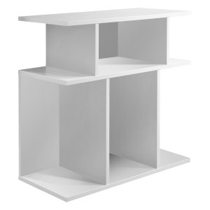 11.75" x 23.75" x 23.75" White Hollow Core Particle Board  Accent Table