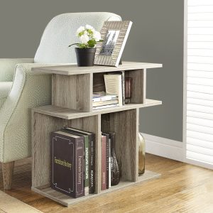 11.75" x 23.75" x 23.75" Dark Taupe  HollowCore  Particle Board  Accent Table