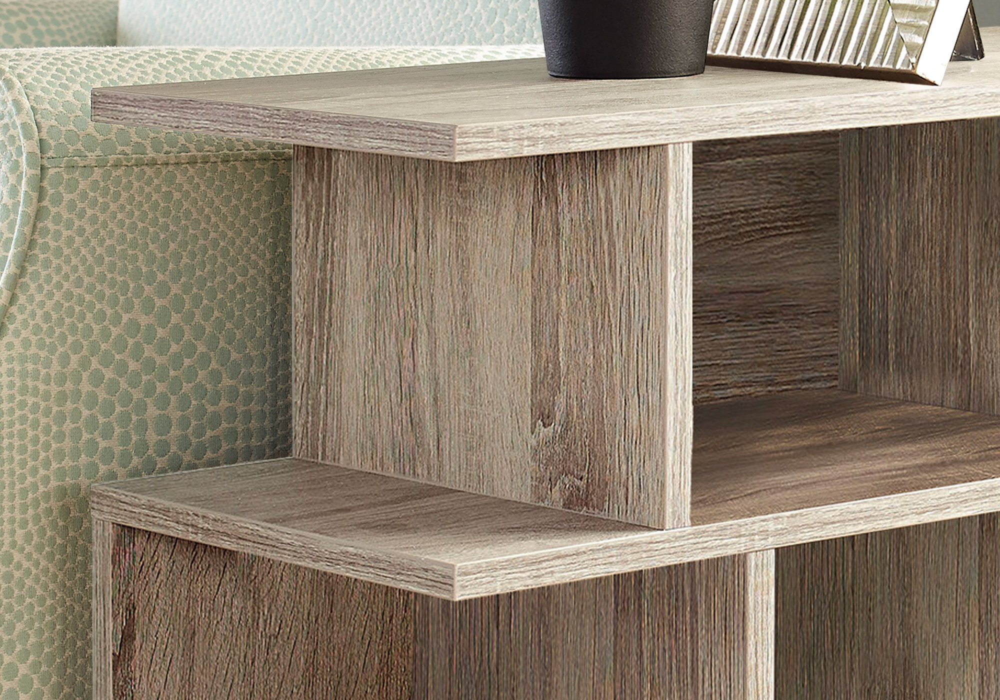 11.75" x 23.75" x 23.75" Dark Taupe HollowCore Particle Board Accent Table - Image 3