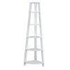 72" White Particle Board  Laminate  and MDF Corner Bookshelf - Image 2