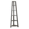 15.5" x 22.5" x 71.25" Dark Taupe Particle Board  Bookshelf