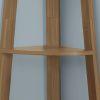 72" Walnut Particle Board  Laminate  and MDF Corner Bookshelf - Image 3