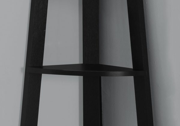 Black Five Tier Open Corner Bookcase - Image 2