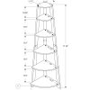 Black Five Tier Open Corner Bookcase - Image 3