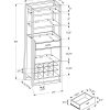 15.75" x 24" x 60" Cappuccino Particle Board Hollow Core Ladder Style Home Bar - Image 3
