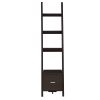69" Particle Board Ladder Bookcase with a Storage Drawer - Image 2