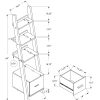 69" Dark Taupe Particle Board Ladder Bookcase with a Storage Drawer - Image 4