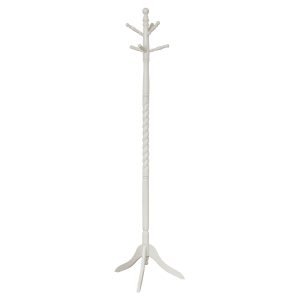 20" x 20" x 71.75" White Solid Wood Coat Rack