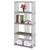 60" Particle Board and Clear Tempered Glass Bookcase - Image 2
