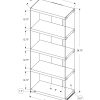 60" Particle Board and Clear Tempered Glass Bookcase - Image 4