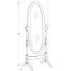 20" x 23" 59" Antique Oval Wood Frame  Mirror - Image 3