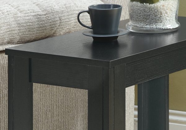 12" x 23.75" x 21.5" Black Particle Board Laminate Mdf  Accent Table - Image 2