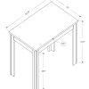 12" x 23.75" x 21.5" Black Particle Board Laminate Mdf  Accent Table - Image 3