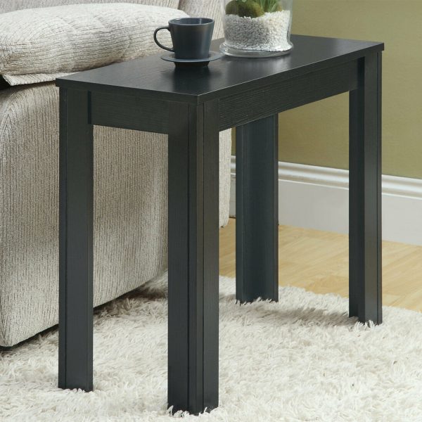 12" x 23.75" x 21.5" Black Particle Board Laminate Mdf  Accent Table - Image 5