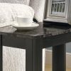 12" x 23.75" x 21.5" Black Grey Particle Board Laminate Mdf  Accent Table - Image 2