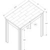 12" x 23.75" x 21.5" Black Grey Particle Board Laminate Mdf  Accent Table - Image 3